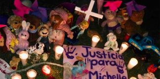 A memorial for rape and murder victim Michel Aylin.