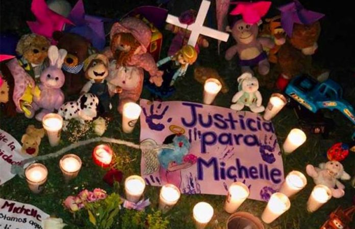 A memorial for rape and murder victim Michel Aylin.