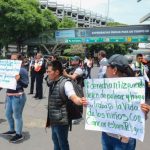 Parents of cancer patients protest shortage of medications in Mexico City.