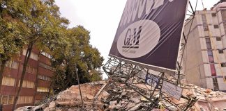 Quake damage in Mexico City.