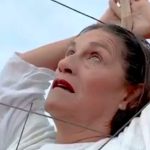 Rodríguez in her performance as the banderilla-ridden bull.