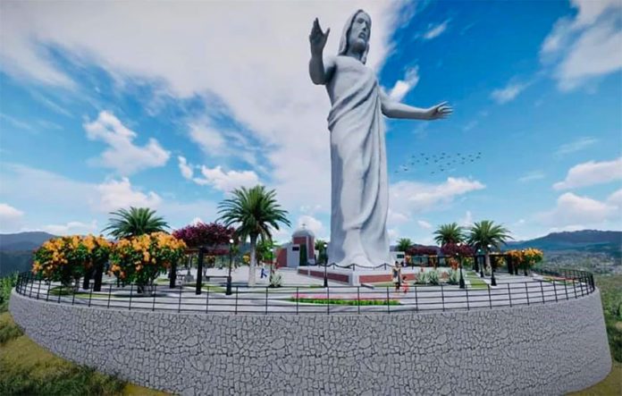 The statue and esplanade to be built on a hill in Tabasco.