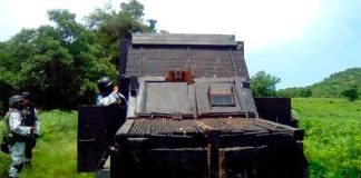 The latest narco tank discovered by Mexican authorities.