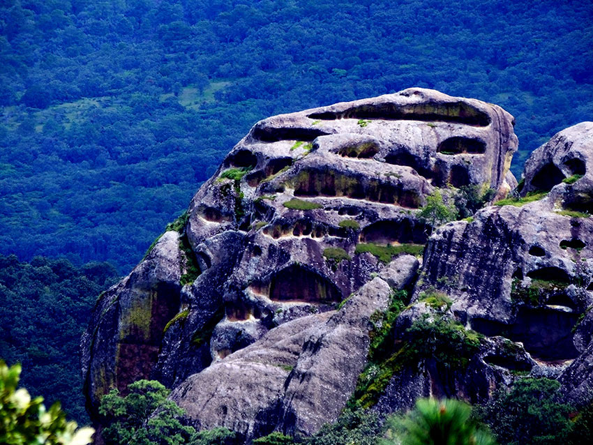 The Piedra Agujerada or Holey Rock is emblematic of Sierra Mazati.