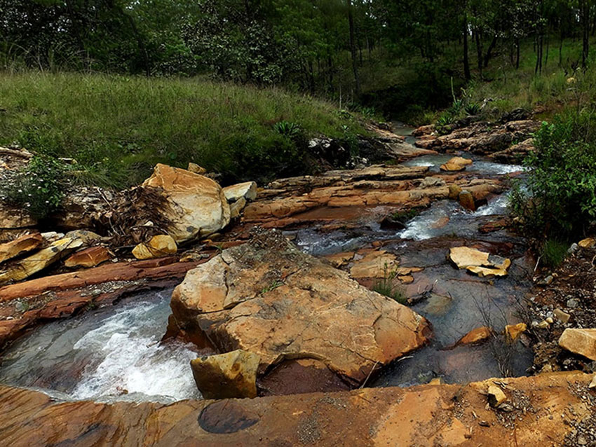 A bubbling brook in Mazati, located 10 kilometers northwest of Tapalpa, Jalisco.