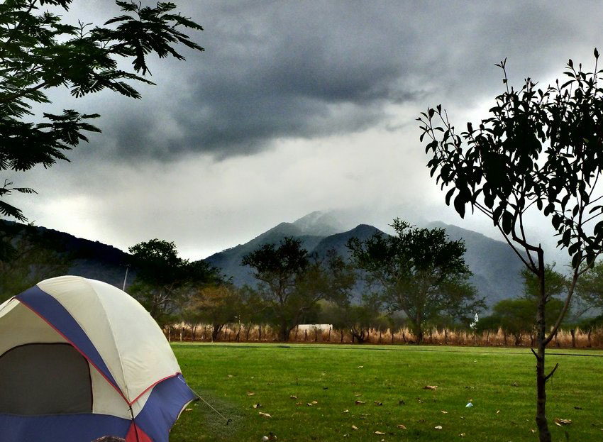 The view from El Manto’s spacious campground.