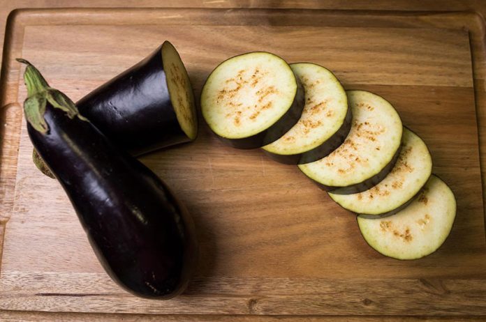 The purplish-black, pear-shaped eggplant is the most common.
