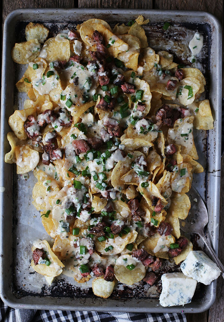 You can also make this dish with carne asada from a nearby taco stand.