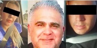 Aguilar, center, and the two suspects who have been arrested.