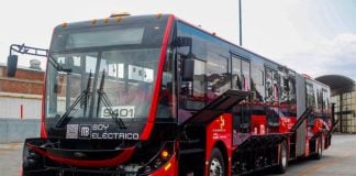 One of Mexico City's brand new electric buses.