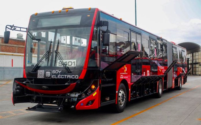 One of Mexico City's brand new electric buses.