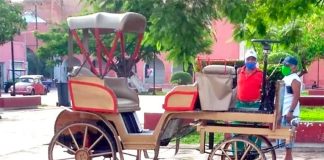 A motorized carriage in Motul.