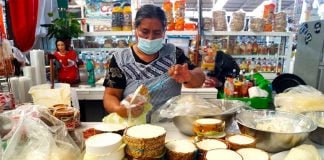 The family's cheese store in Reyes Etla.