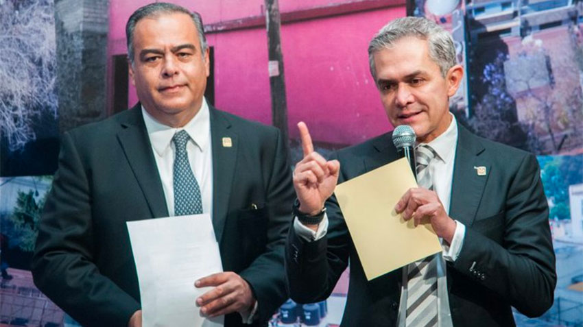 Collins and former mayor Mancera.