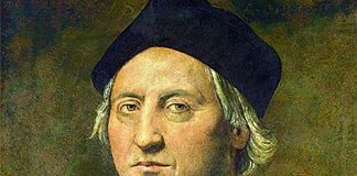 Christopher Columbus, explorer and villain.