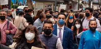 crowds in mexico city