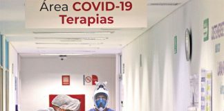A Covid ward in a Mexico City hospital.