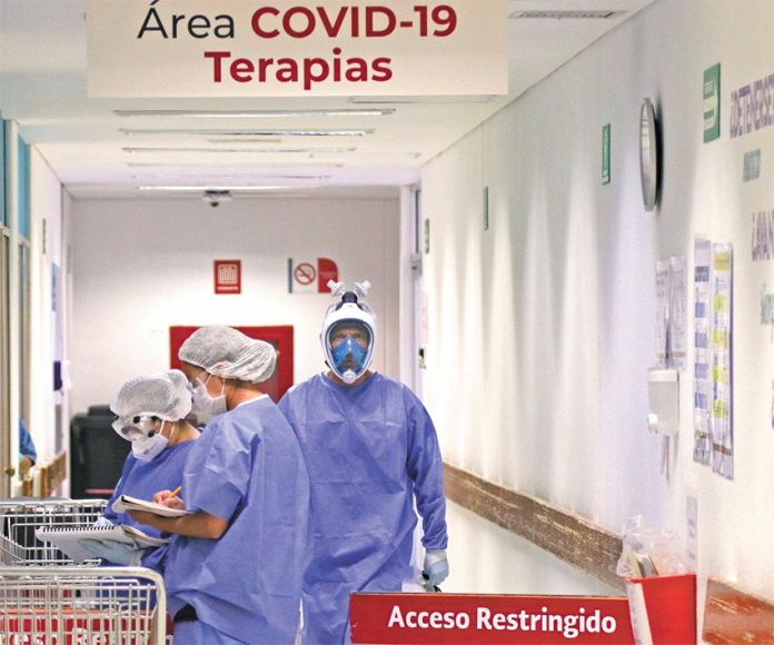 A Covid ward in a Mexico City hospital.