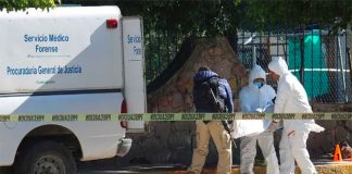 A weekend crime scene in Celaya.