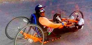Paracyclist González was to hit the road Saturday.