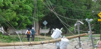 The hurricane brought down power lines but overall damage was limited.