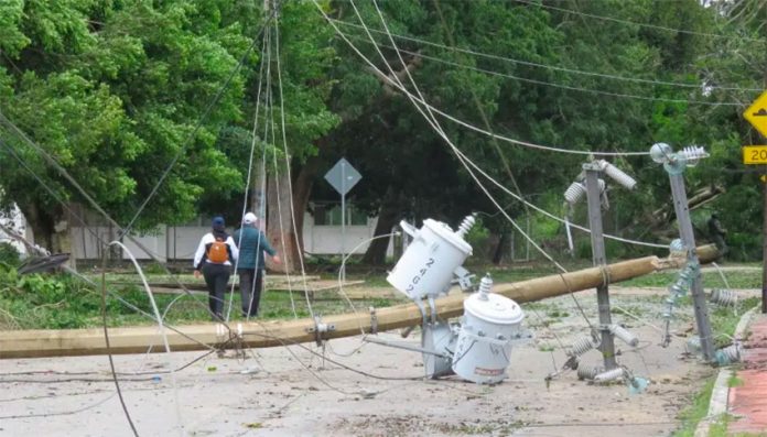 The hurricane brought down power lines but overall damage was limited.