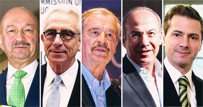 Ex-presidents Carlos Salinas, Ernesto Zedillo, Vicente Fox, Felipe Calderón and Enrique Peña Nieto could face prosecution.