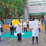 Workers at the Regional Hospital No. 1 in Mexico City.