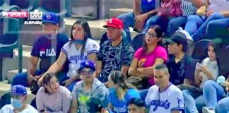 Few masks are evident among these fans at a ball game in Sinaloa.