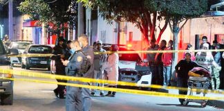 Saturday's crime scene in Azcapotzalco.