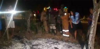 Evidence of a meteorite in Tamaulipas.