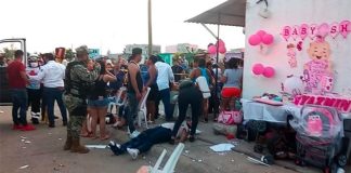 The baby shower in Coatzacoalcos came to a sad and sudden end.