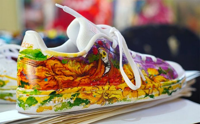 Artist Doris Arellano's colorful sneakers.