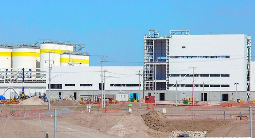 The partially finished brewery in Mexicali.