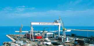 A Fincantieri shipyard in Ancona, Italy.