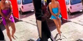 The two men who were paraded on the streets of Guasave.