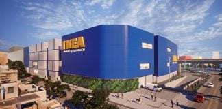 An architectural rendering of the new Ikea store.