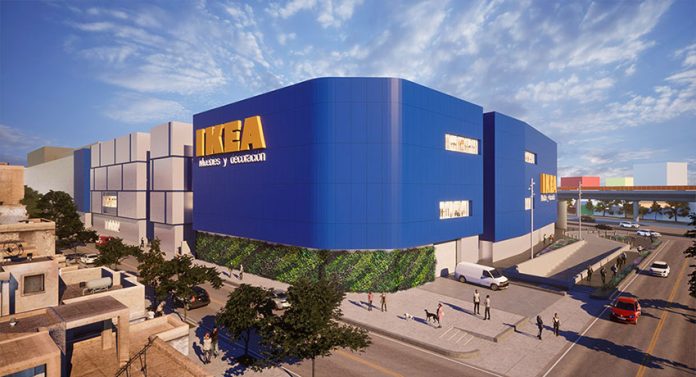 An architectural rendering of the new Ikea store.