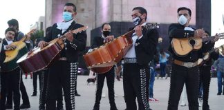 Mariachis give a concert in Mexico City