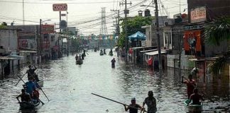 Flooding in Nacajuca, Tabasco.