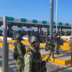 Troops at a plaza in México state Thursday morning.