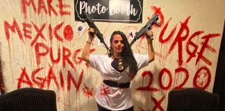 Casas guns up for Halloween.