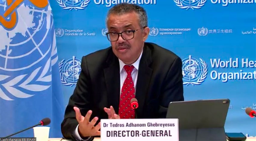 WHO director-general Tedros said the situation in Mexico was 'worrying.'