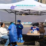 A Covid-19 testing kiosk in Mexico City.