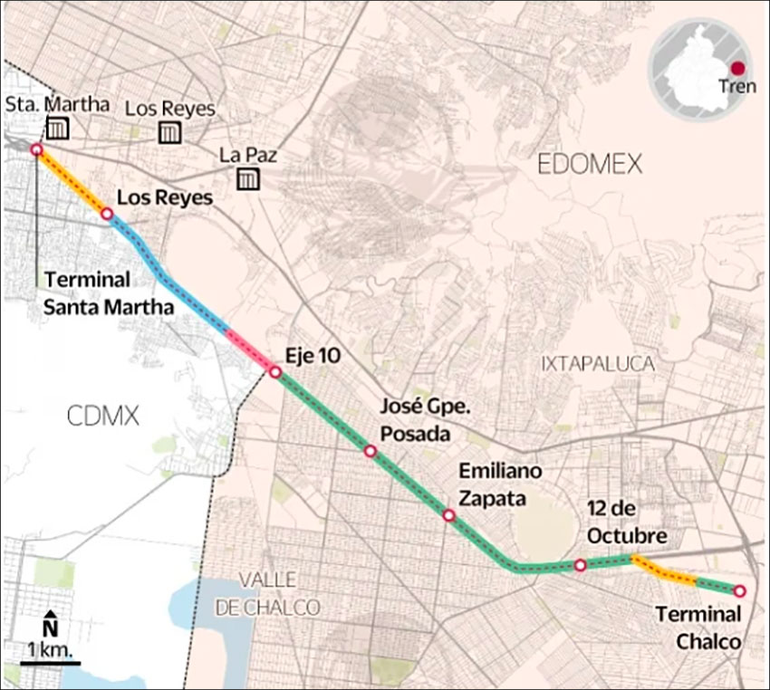 Route of the new train