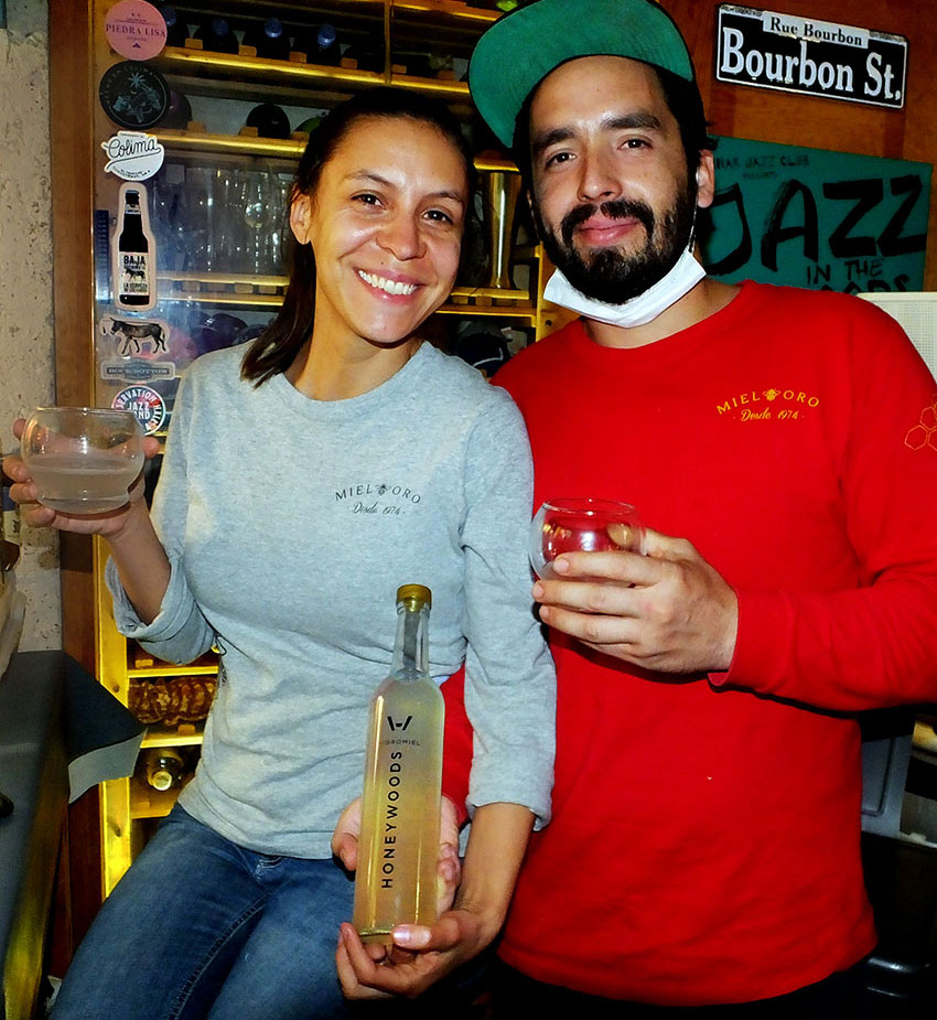Ivel Orozco and Alejandro Pineda of Jalisco’s Mieloro supply fine honey for Beer in the Woods’ new line of mead.