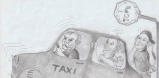 A common sight just after Mexico's topes is a driver fixing his car's undercarriage.