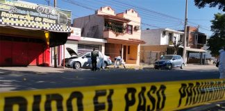 The crime scene Wednesday in Culiacán.