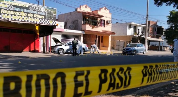The crime scene Wednesday in Culiacán.