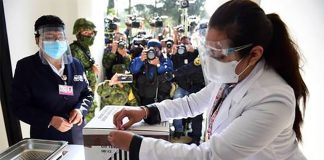 A dry run of the vaccination process